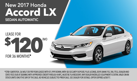 2017 Accord sedan models Jacksonville FL