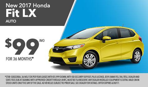 New 2017 Honda Fit LX Auto Jacksonville FL