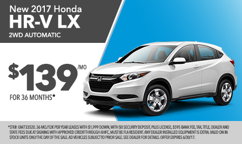 New 2017 HR-V LX 2WD Jacksonville FL