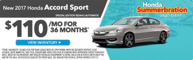 2017 Accord sedan models Jacksonville FL