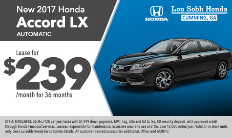 New 2017 Honda Accord Cumming GA